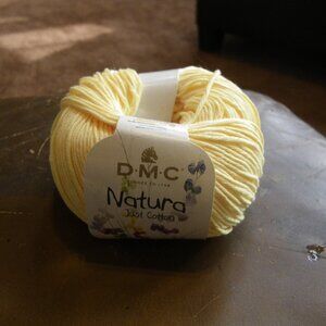 1 Ball DMC Natura Just Cotton Yarn - Color N83 Ble (Pale Yellow) - 170 yds.